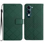 For vivo Y04 4G / Y29s 5G Rhombic Grid Texture Leather Phone Case(Green)