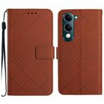 For vivo Y04 4G / Y29s 5G Rhombic Grid Texture Leather Phone Case(Brown)