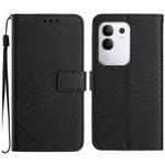 For vivo Y29 4G Global Rhombic Grid Texture Leather Phone Case(Black)