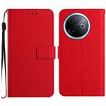 For vivo Y39 5G Global Rhombic Grid Texture Leather Phone Case(Red)