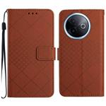 For vivo Y39 5G Global Rhombic Grid Texture Leather Phone Case(Brown)