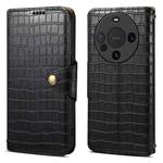 For Huawei Mate 60 Pro / Mate 60 Pro+ Denior Crocodile Texture Oil Edge Leather Phone Case(Black)