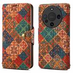 For Huawei Mate 60 Pro / Mate 60 Pro+ Denior Flower Language Series Cork Fabric Oil Edge Leather Phone Case(Winter)