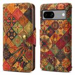 For Google Pixel 7a Denior Flower Language Series Cork Fabric Oil Edge Leather Phone Case(Autumn)