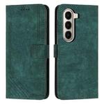 For itel A95 5G Skin Feel Stripe Pattern Leather Phone Case with Lanyard(Green)