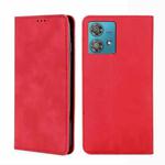 For Motorola Edge 40 Neo 5G Skin Feel Magnetic Leather Phone Case(Red)