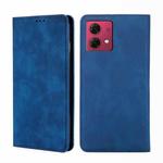 For Motorola Moto G84 5G Skin Feel Magnetic Leather Phone Case(Blue)