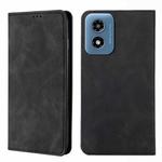 For Motorola Moto G Play 4G 2024 Skin Feel Magnetic Leather Phone Case(Black)