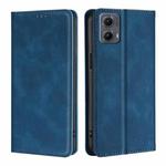 For Motorola Edge 5G 2024 Skin Feel Magnetic Leather Phone Case(Blue)