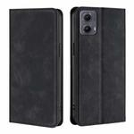 For Motorola Edge 5G 2024 Skin Feel Magnetic Leather Phone Case(Black)