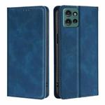 For Motorola Edge 50 5G Skin Feel Magnetic Leather Phone Case(Blue)