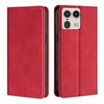 For Motorola Edge 50 Ultra Skin Feel Magnetic Leather Phone Case(Red)