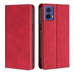 For Motorola Moto G85 5G Skin Feel Magnetic Leather Phone Case(Red)