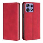 For Motorola Edge 50 Pro 5G Skin Feel Magnetic Leather Phone Case(Red)