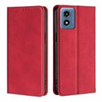 For Motorola Moto G 5G 2024 Skin Feel Magnetic Leather Phone Case(Red)