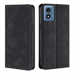 For Motorola Moto G 5G 2024 Skin Feel Magnetic Leather Phone Case(Black)