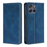 For Motorola Edge 50 Neo 5G Skin Feel Magnetic Leather Phone Case(Blue)