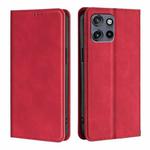 For Motorola Edge 50 Neo 5G Skin Feel Magnetic Leather Phone Case(Red)