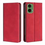 For Motorola Moto G35 5G Skin Feel Magnetic Leather Phone Case(Red)