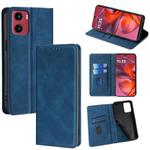 For Motorola Moto G05 Skin Feel Magnetic Leather Phone Case(Blue)