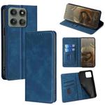 For Motorola Edge 60 Pro 5G Skin Feel Magnetic Leather Phone Case(Blue)