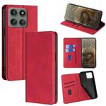 For Motorola Edge 60 Pro 5G Skin Feel Magnetic Leather Phone Case(Red)