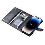 For iPhone 14 Pro ViLi GV Series MagSafe Magnetic Zipper Leather Phone Case(Black)