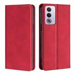 For OPPO A3 Pro 5G India Skin Feel Magnetic Leather Phone Case(Red)