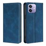 For OPPO A3 5G India Skin Feel Magnetic Leather Phone Case(Blue)