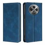 For OPPO Reno12 F 5G Skin Feel Magnetic Leather Phone Case(Blue)