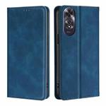 For OPPO A60 4G Global Skin Feel Magnetic Leather Phone Case(Blue)