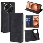 For OPPO Find X8 Ultra 5G Skin Feel Magnetic Leather Phone Case(Black)