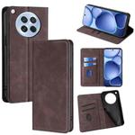 For OPPO Find X8s 5G Skin Feel Magnetic Leather Phone Case(Dark Brown)