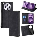 For OPPO Find X8s+ 5G Skin Feel Magnetic Leather Phone Case(Black)