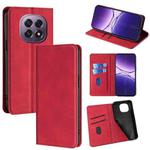 For OPPO A5 5G 2025 Global Skin Feel Magnetic Leather Phone Case(Red)