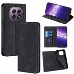 For OPPO A5 5G 2025 Global Skin Feel Magnetic Leather Phone Case(Black)