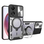 For Honor X5 Plus CD Texture Sliding Camshield Magnetic Holder Phone Case(Silver)