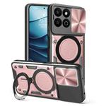 For Honor 200 Smart CD Texture Sliding Camshield Magnetic Holder Phone Case(Pink)