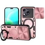 For Honor 400 Lite CD Texture Sliding Camshield Magnetic Holder Phone Case(Pink)