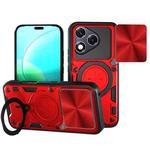 For Honor 400 Lite CD Texture Sliding Camshield Magnetic Holder Phone Case(Red)