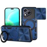 For Honor 400 Lite CD Texture Sliding Camshield Magnetic Holder Phone Case(Blue)