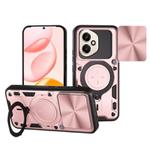 For Honor 400 Global 156.5mm CD Texture Sliding Camshield Magnetic Holder Phone Case(Pink)