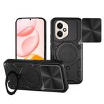 For Honor 400 Global 156.5mm CD Texture Sliding Camshield Magnetic Holder Phone Case(Black)