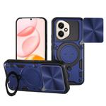 For Honor 400 Global 156.5mm CD Texture Sliding Camshield Magnetic Holder Phone Case(Blue)