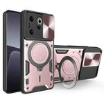 For Tecno Camon 20 Premier 5G CD Texture Sliding Camshield Magnetic Holder Phone Case(Pink)