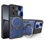 For Tecno Camon 20 Premier 5G CD Texture Sliding Camshield Magnetic Holder Phone Case(Blue)