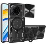 For Tecno Camon 30 Pro 5G CD Texture Sliding Camshield Magnetic Holder Phone Case(Black)