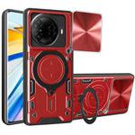 For Tecno Camon 30 Pro 5G CD Texture Sliding Camshield Magnetic Holder Phone Case(Red)