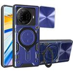 For Tecno Camon 30 Pro 5G CD Texture Sliding Camshield Magnetic Holder Phone Case(Blue)