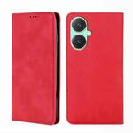 For vivo Y27 4G Skin Feel Magnetic Leather Phone Case(Red)